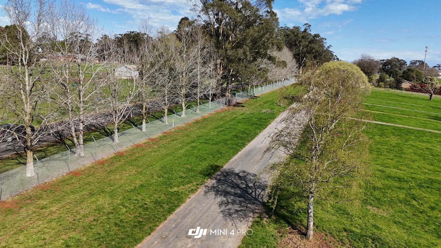 Completed Lardner Park security fencing, view 4