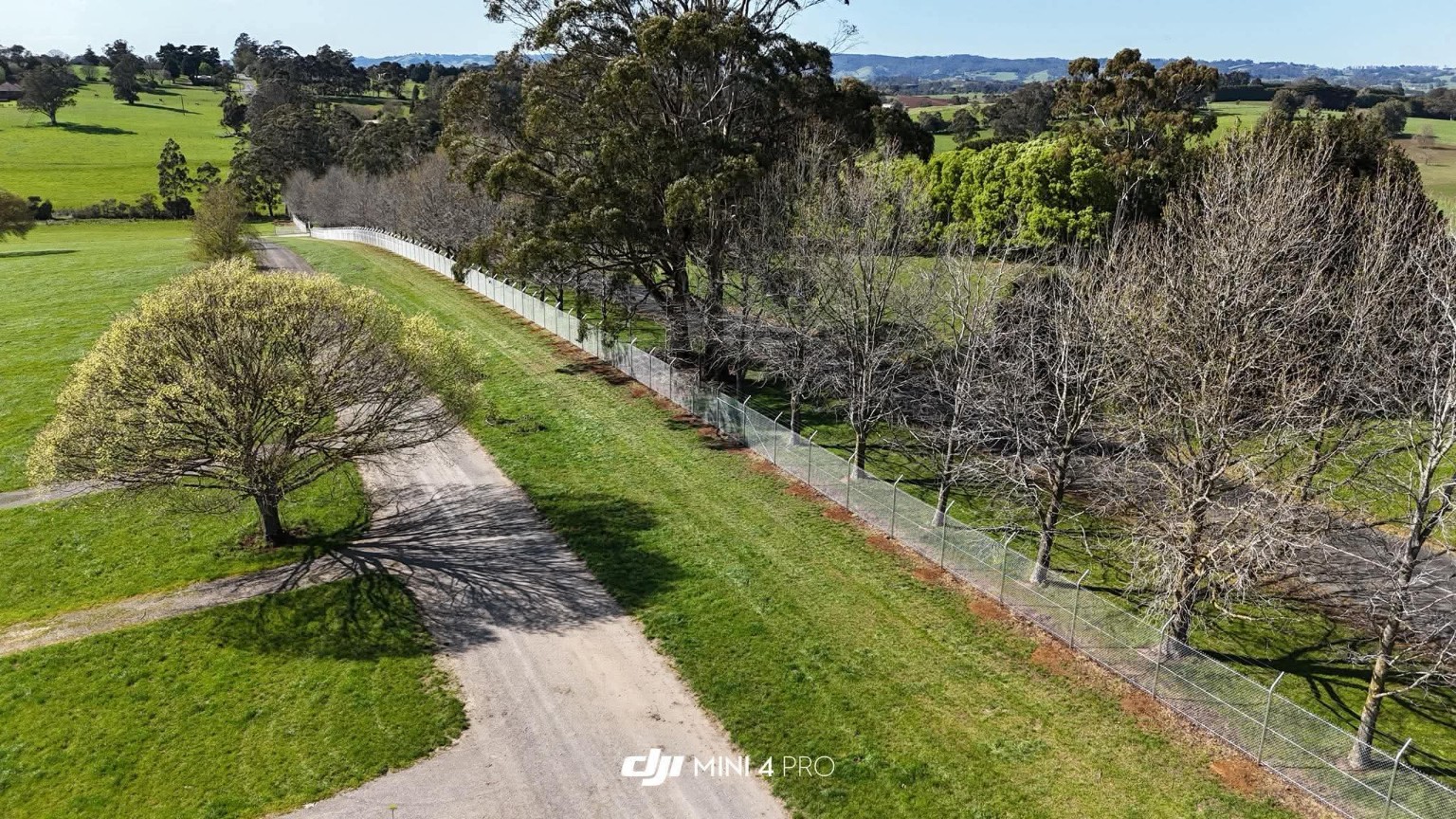 Completed Lardner Park security fencing, view 6