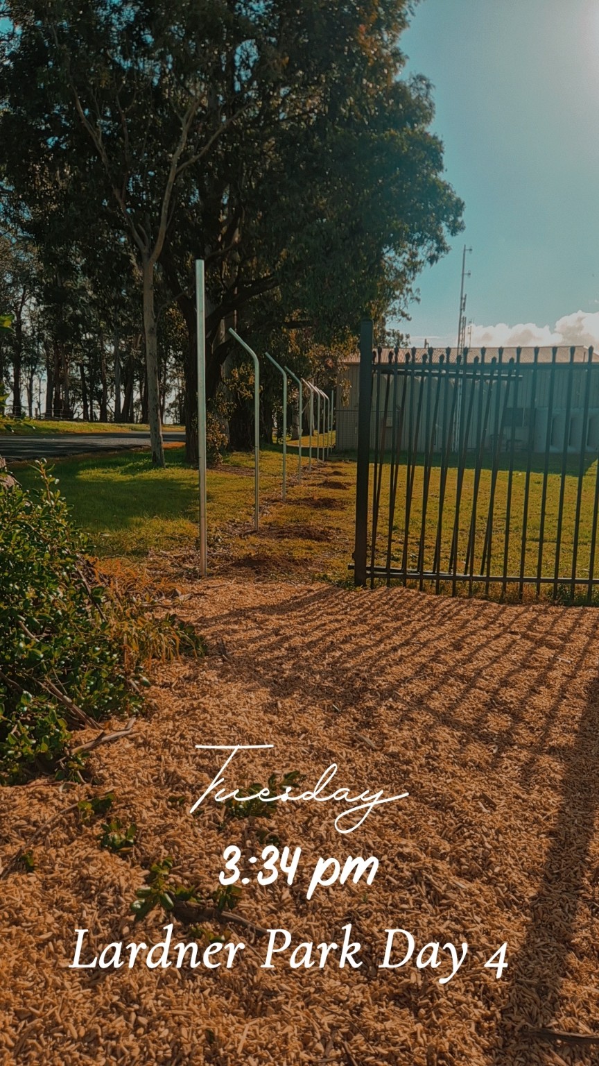 During installation at Lardner Park, view 9