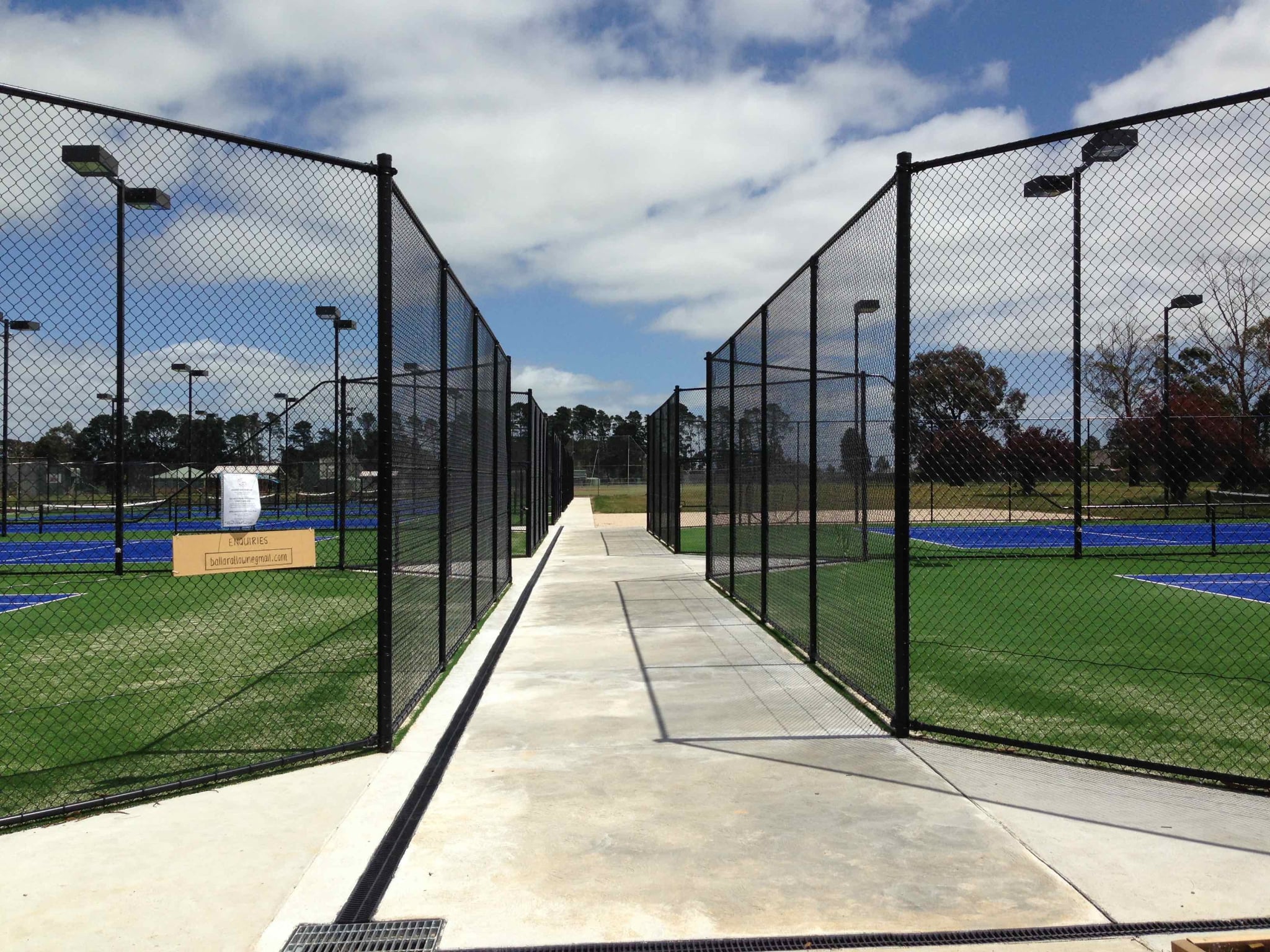 Prince of Wales Recreational Reserve Tennis facility fencing installation