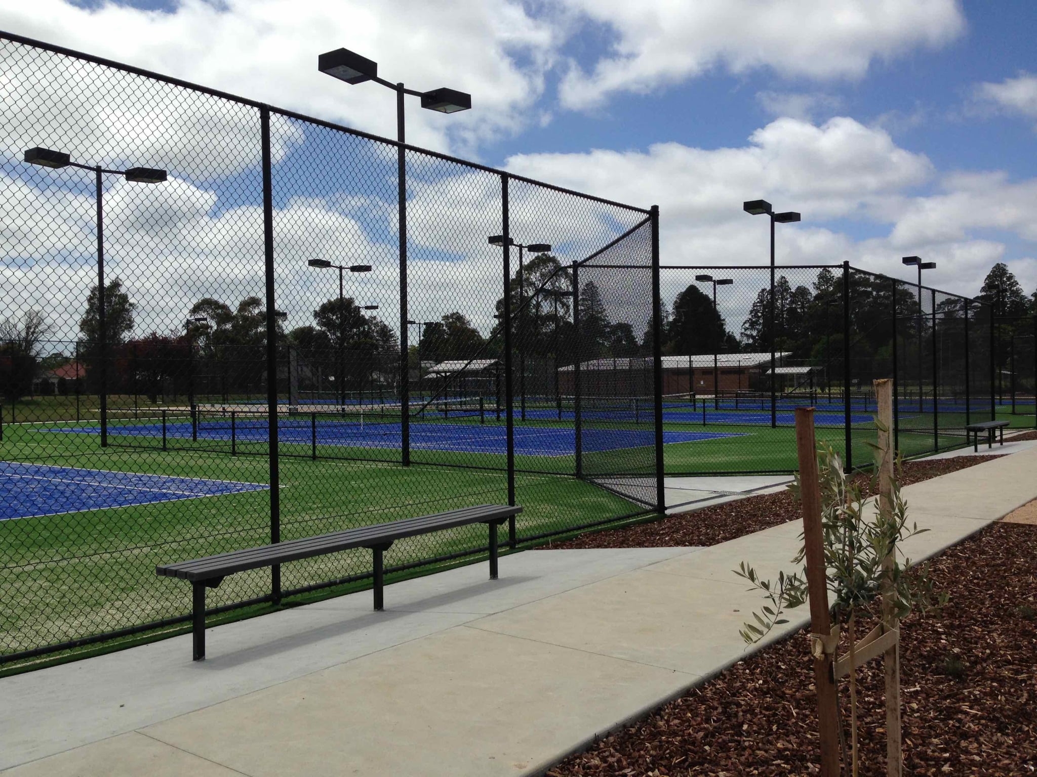 Prince of Wales Recreational Reserve Tennis facility fencing installation