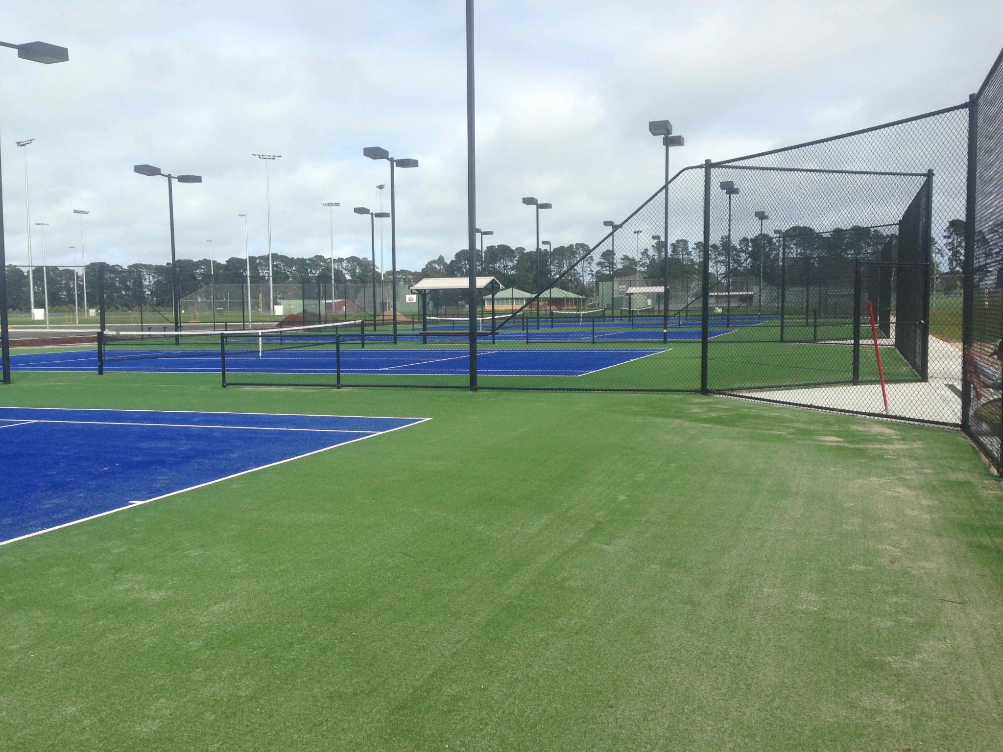 Prince of Wales Recreational Reserve Tennis facility fencing installation